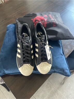 Willy Chavarria Black & Cream Adidas Samba Sneakers